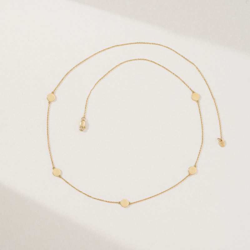 Petite Gold Disc Coin Layering Necklace
