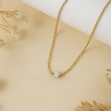 Solitaire grey Diamond Necklace in solid gold