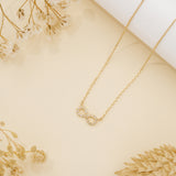 Minimalistic Gold and Diamond Infinity symbol Necklace