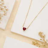 Heart Ruby necklace