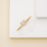 Pave Diamond Gold Ring