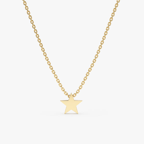 Mini Plain Gold Star Necklace