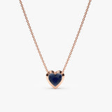 Rose Gold Sapphire Heart