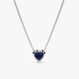 White Gold Natural Blue Sapphire Pendant