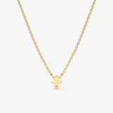 Yellow Gold Diamond Hamsa Necklace