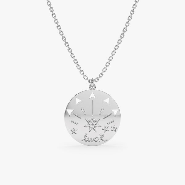 White Gold Personalized Luck charm Necklace