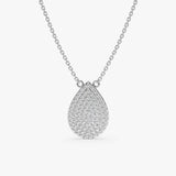 White Gold Drop Diamond Necklace