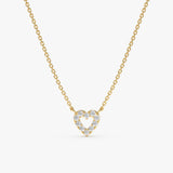 Yellow Gold Diamond Heart Necklace