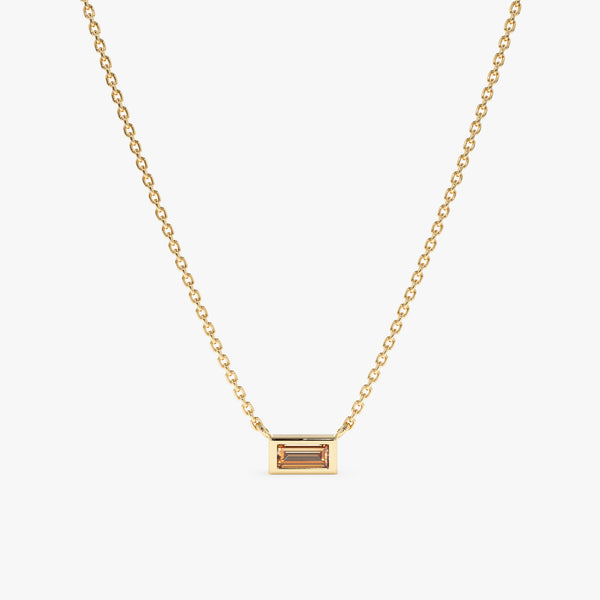 Baguette Diamond Bar Necklace, 14k Yellow Gold, 0.30 ctw — Brilliant  Atlanta: Custom Design Studio + Jewelry Boutique
