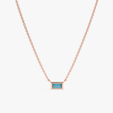 Rose Gold Natural Topaz Pendant