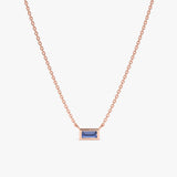 Rose Gold Natural Tanzanite Pendant