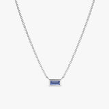 White Gold Tanzanite Necklace 