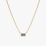 Yellow Gold Tanzanite Necklace