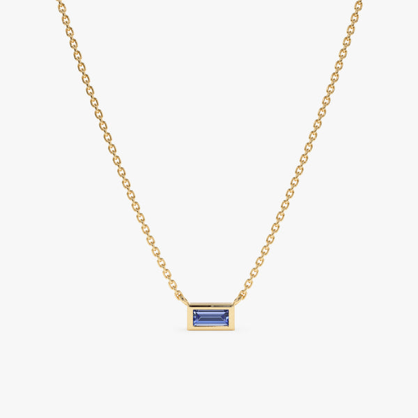 Yellow Gold Tanzanite Necklace