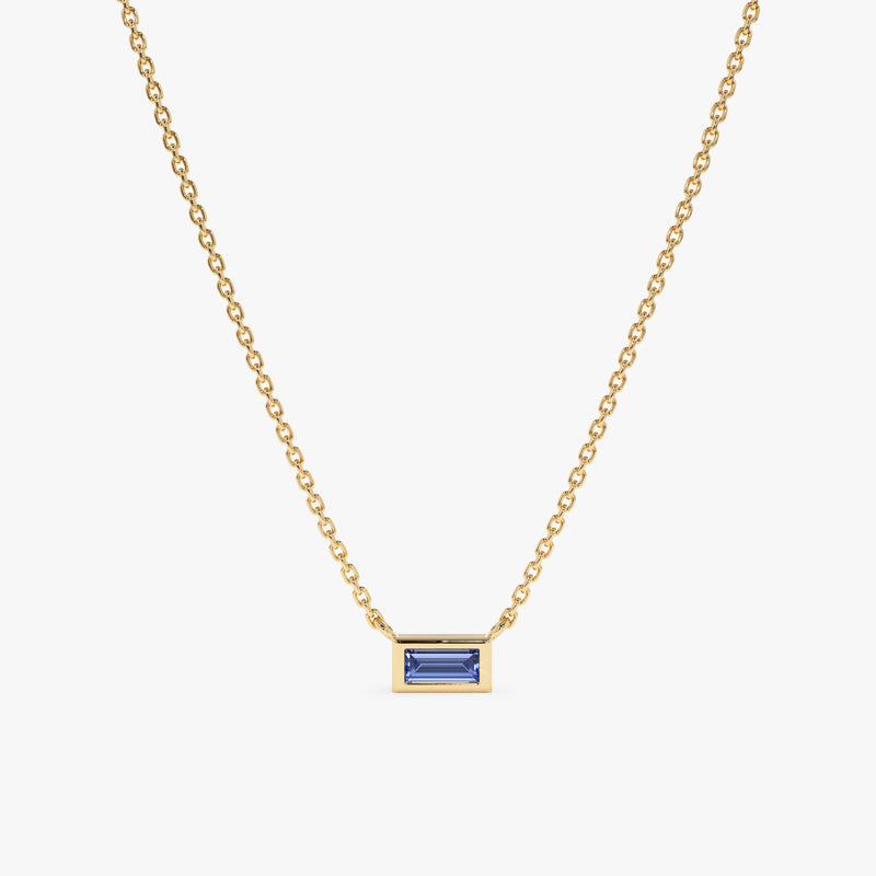 Yellow Gold Tanzanite Necklace