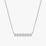 White Gold Bezel Diamond Necklace