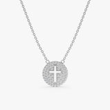 White Gold Cross Necklace