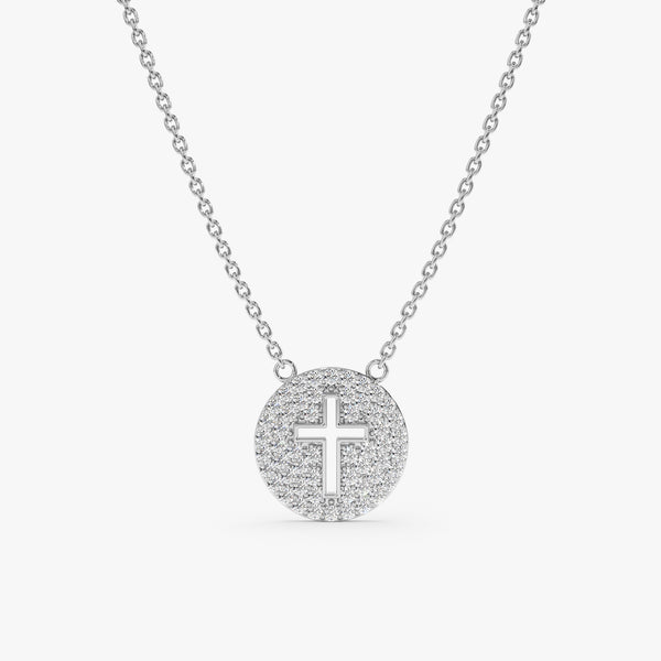 White Gold Cross Necklace