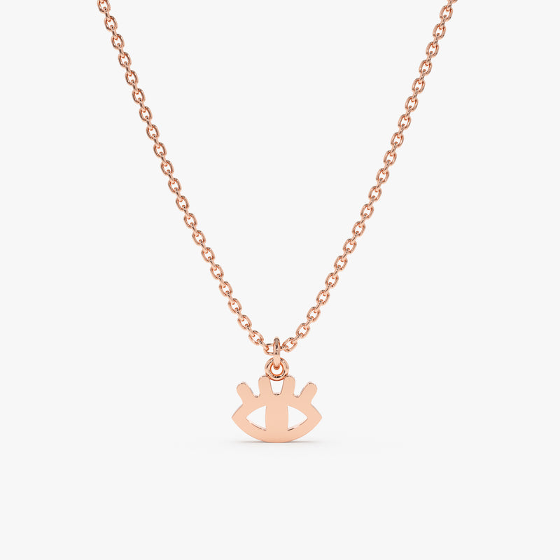 Rose Gold Evil Eye Necklace