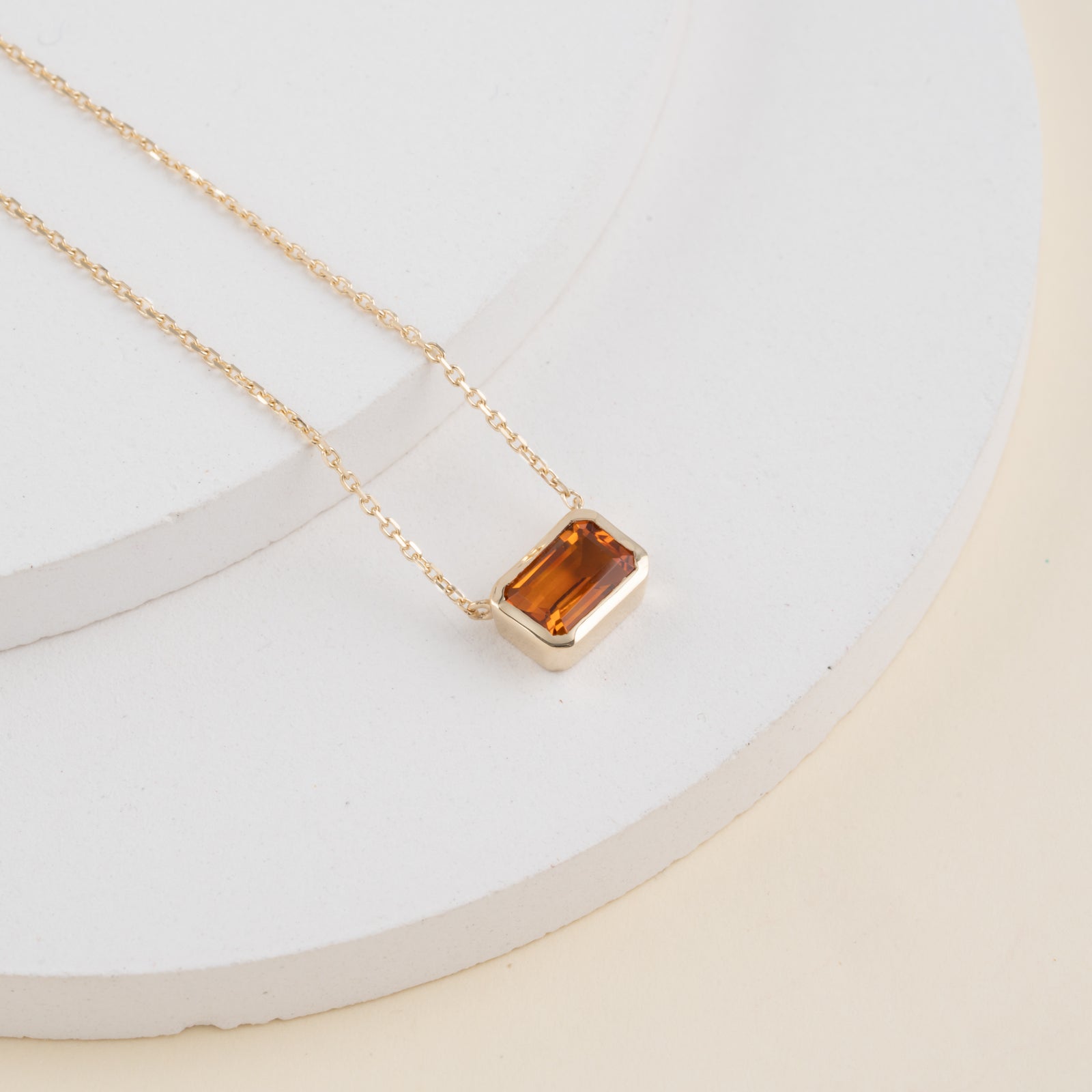 Citrine Sundrop Necklace - Handmade on 100% Silk Thread, Minimalist online Necklace, Genuine Gemstone Necklace