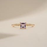 Dainty Gold Amethyst Ring