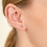 Handmade Natural Turquoise Gold Studs