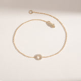 Petite Natural Diamond Circle Bracelet