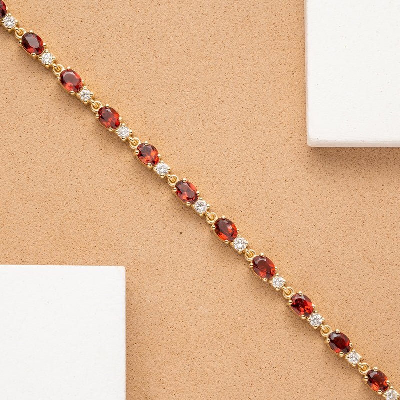 Petite Garnet Tennis Bracelet