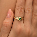 Natural Emerald Gold Ring