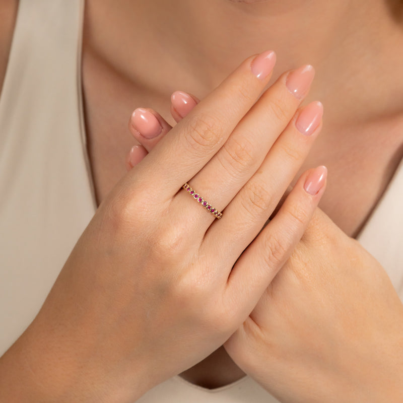 Ruby Gold Eternity Ring