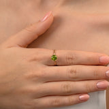 Gold Peridot Birthstone Ring