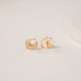 Petite Diamond Earrings in Solid Gold 