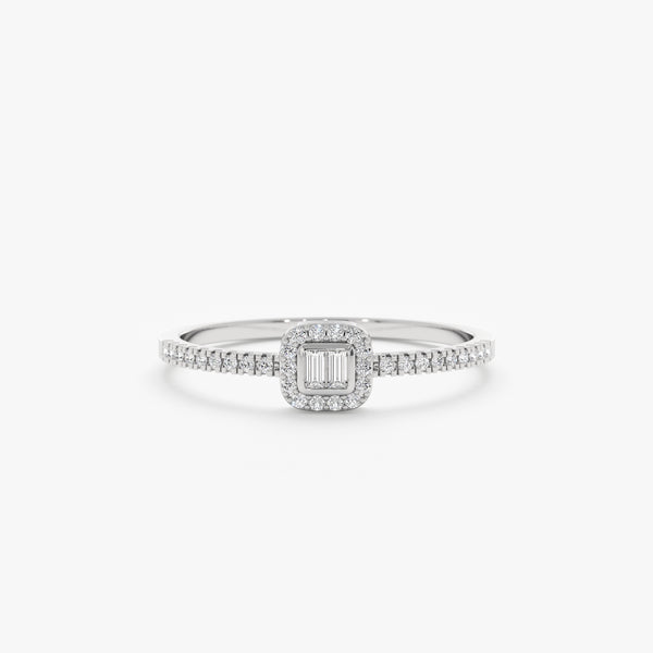 white gold natural white diamond ring