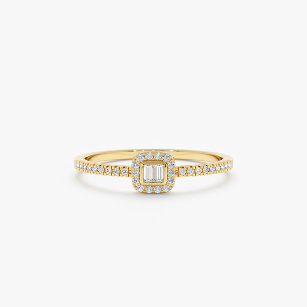 yellow gold natural diamond ring