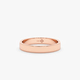 Rose Gold Solid Gold 3mm Wedding Band