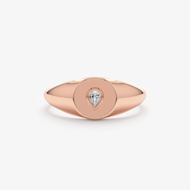 Rose Gold Signet Ring