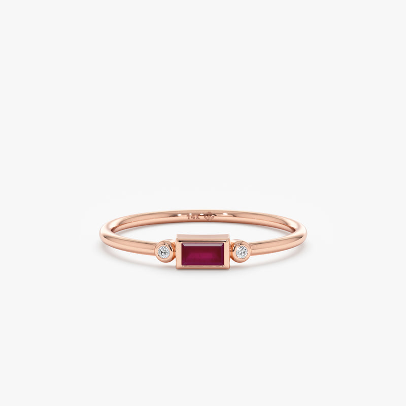 Ruby and Baguette Diamond Ring – AZLEE Jewelry