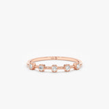 Rose Gold Prong Setting Diamond Ring