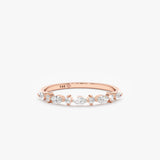 Rose Gold Half Eternity Diamond Band