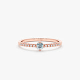 Handmade Rose Gold Aquamarine Ring