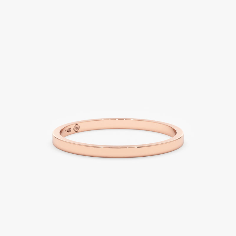 rose gold minimalistic wedding ring