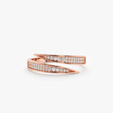 Rose Gold Diamond Claw Ring