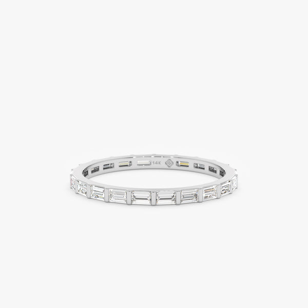 White Gold Baguette Diamond Eternity Ring