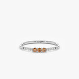 White Gold with Diamonds Citrines