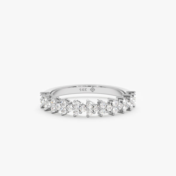 white gold natural diamond band