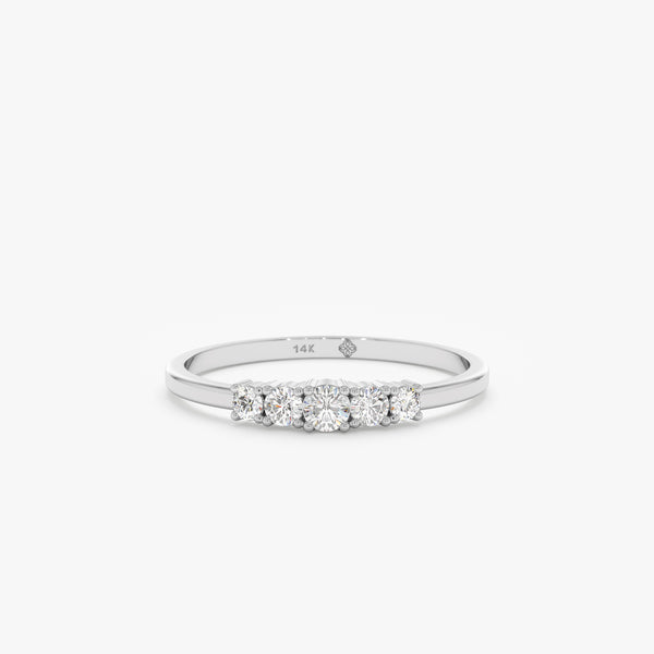 White Gold Graduated Diamond Ring