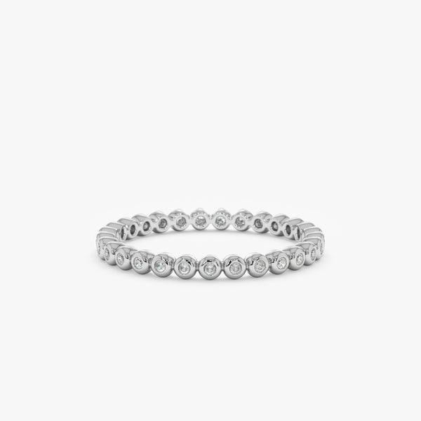 White Gold Salt and Pepper Diamond Eternity Ring