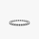 White Gold Black Diamond Eternity Band