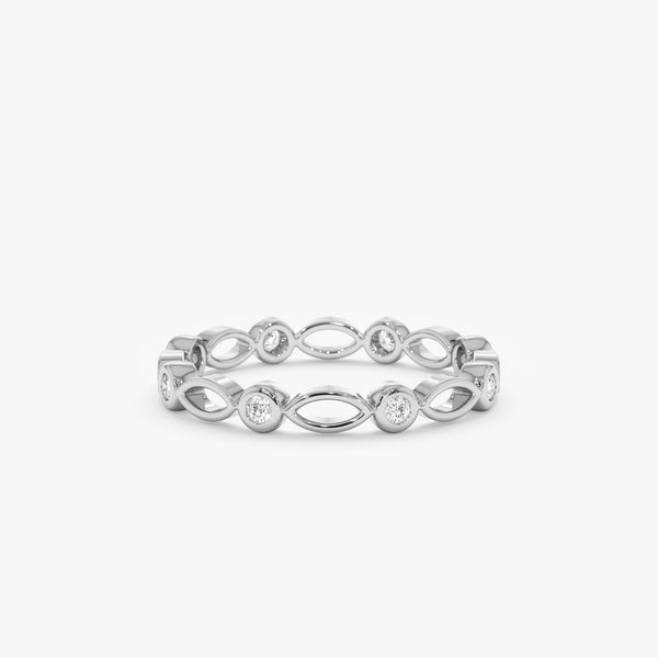 white gold natural diamond ring