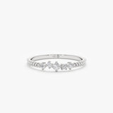 White gold diamond half eternity ring